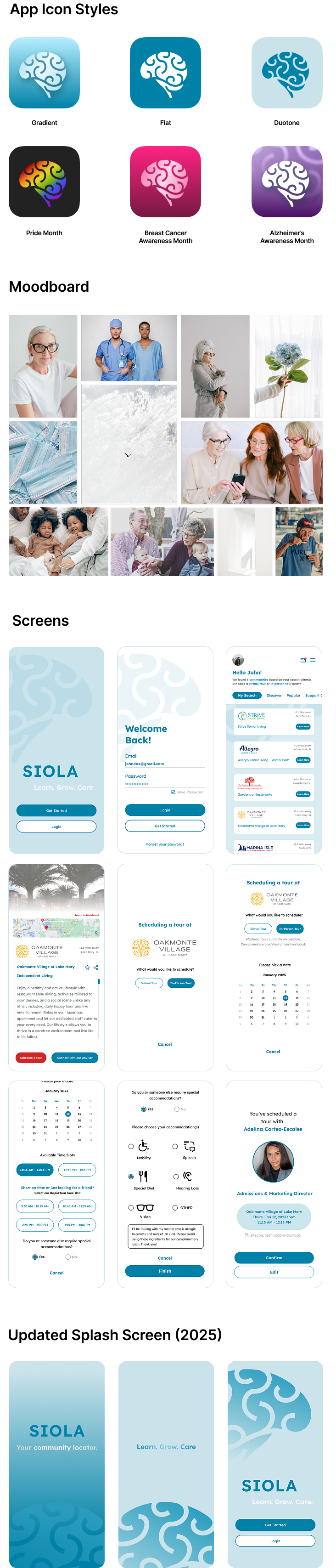 Mood Board and inspiration for siola